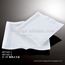 healthy fine porcelain white square dinnerset